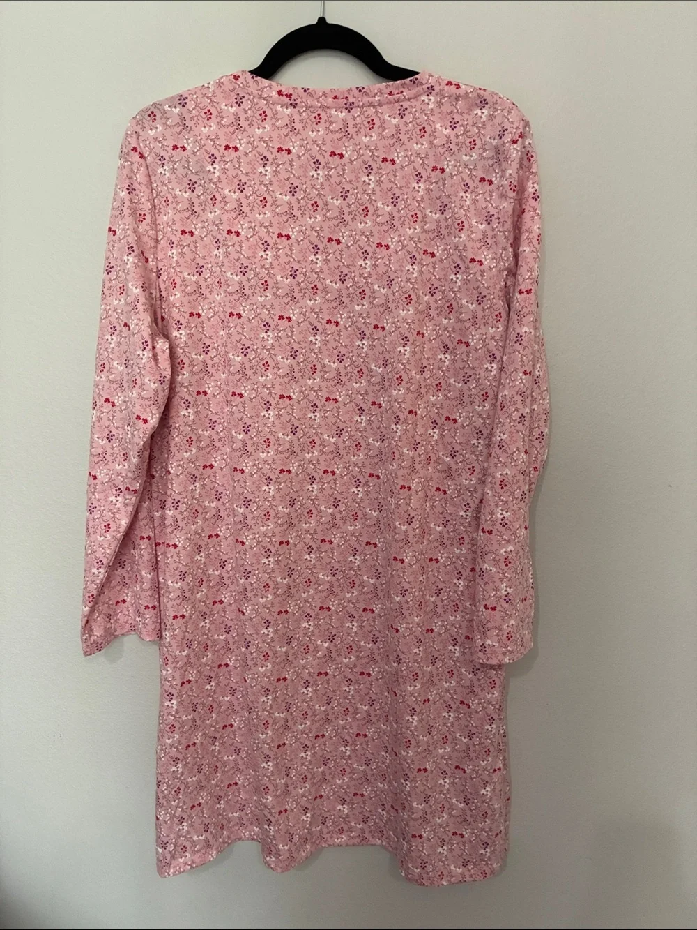 Charter Club Pink Floral Long Sleeve Nightgown